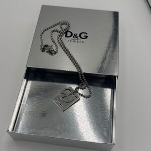 D&G Silver Pendant Necklace Unisex